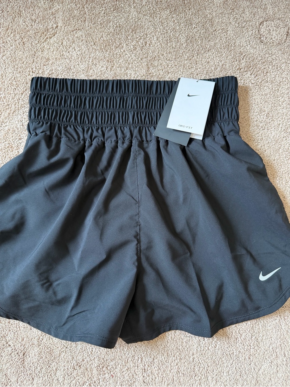 Nike Women's Black Elastic Waistband Athletic Shorts